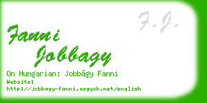 fanni jobbagy business card